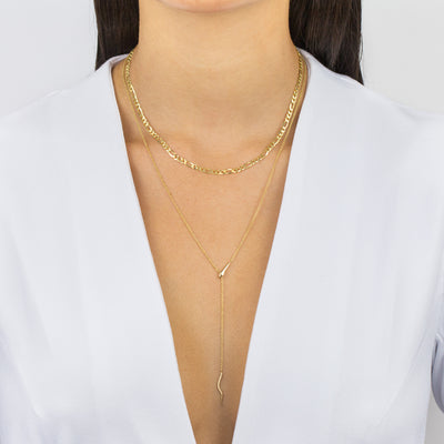 Thick Figaro Chain Necklace, Gold Chain Choker for Women