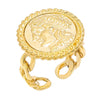 Gold Greek Coin Links Ring - Adina's Jewels