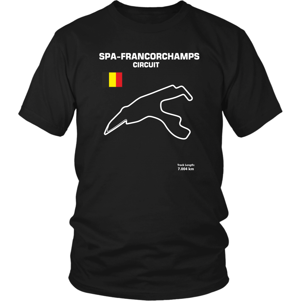 Circuit de Spa-Francorchamps Track Outline Series T-shirt ...