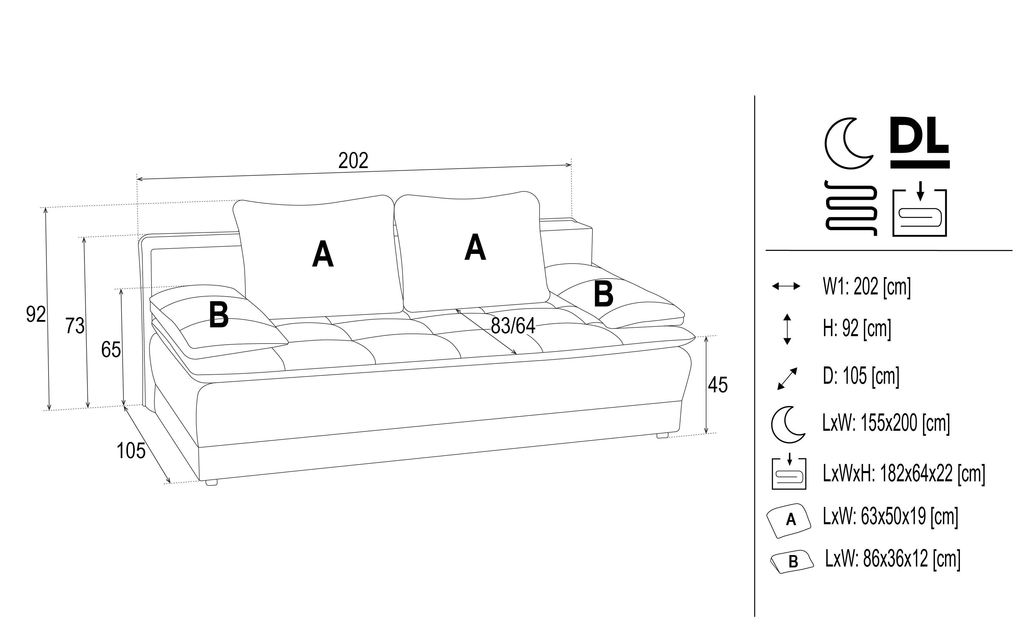 Alice 2 seater Sofa Bed - Msofas LTD
