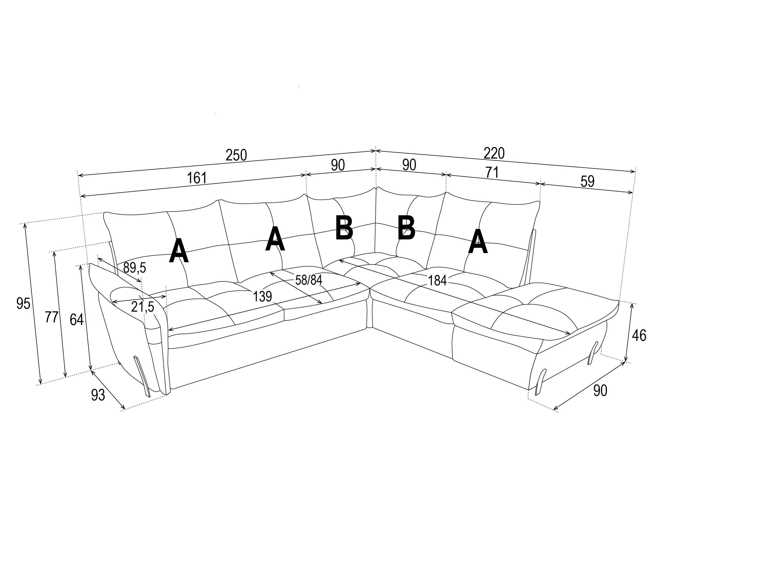 Almeria Corner Sofa Bed - Msofas LTD