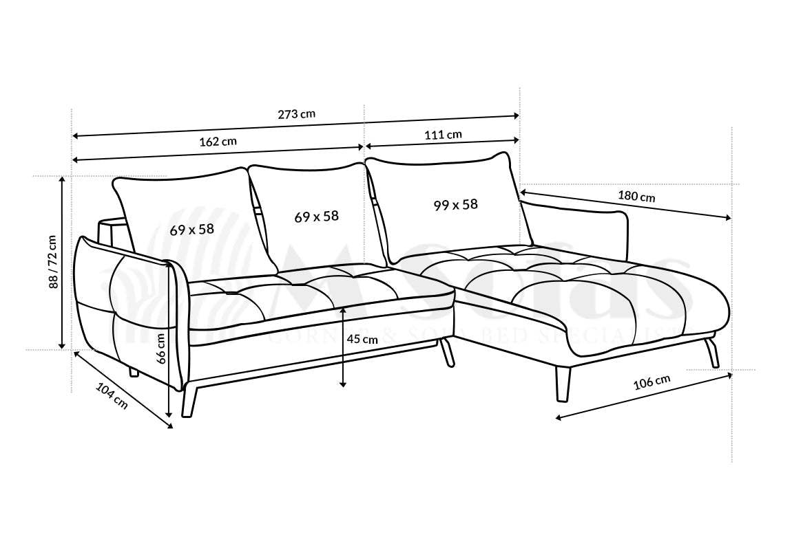Vigo Corner Sofa Bed - Msofas LTD