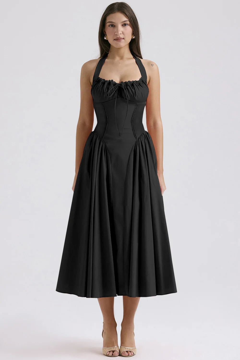 Elegant Backless Lace-Up Maxi Dress for Summer Events - Image 9