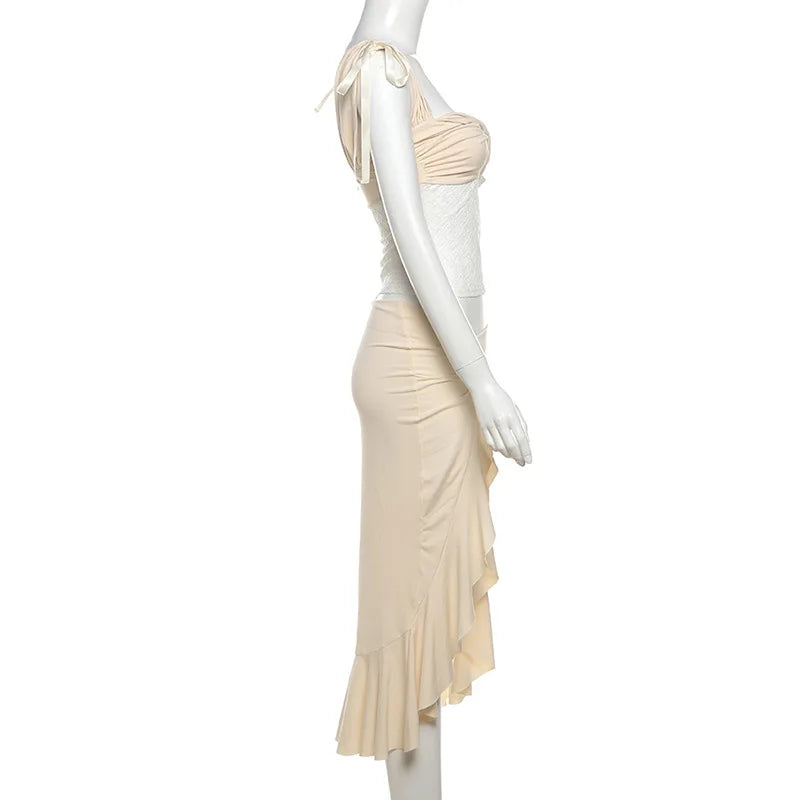 Trendy Backless Summer Ruffle Dress Set for Women - Image 5