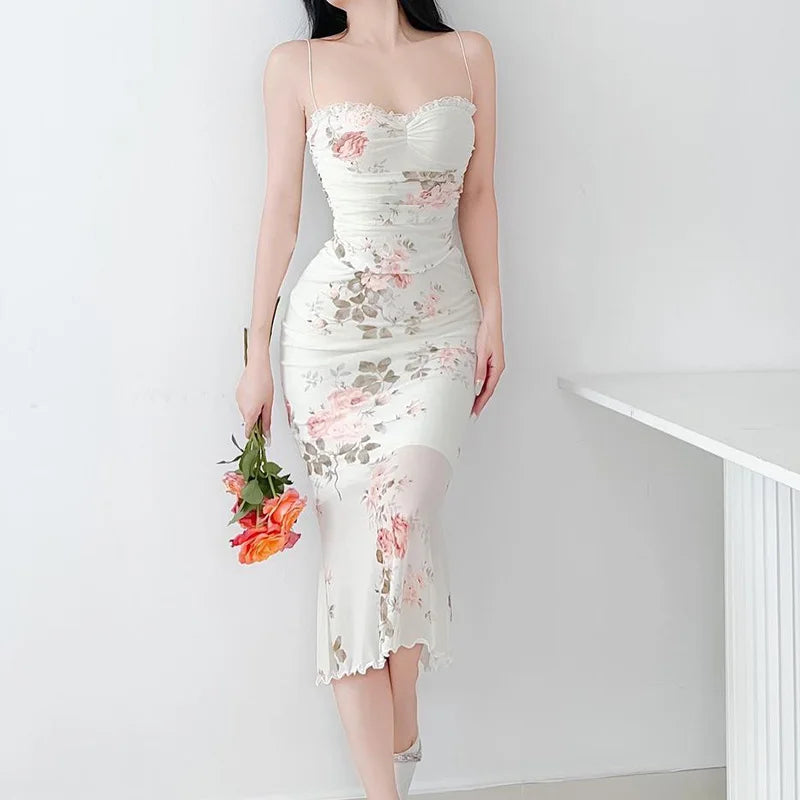 Elegant Halter Midi Dress | Sexy Pure Lust Print - Image 3