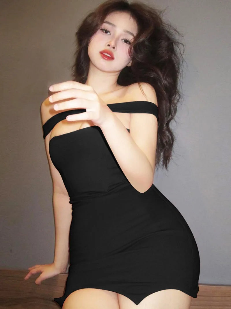Sexy Strapless Hollow Out Bodycon Mini Party Dress - Image 4