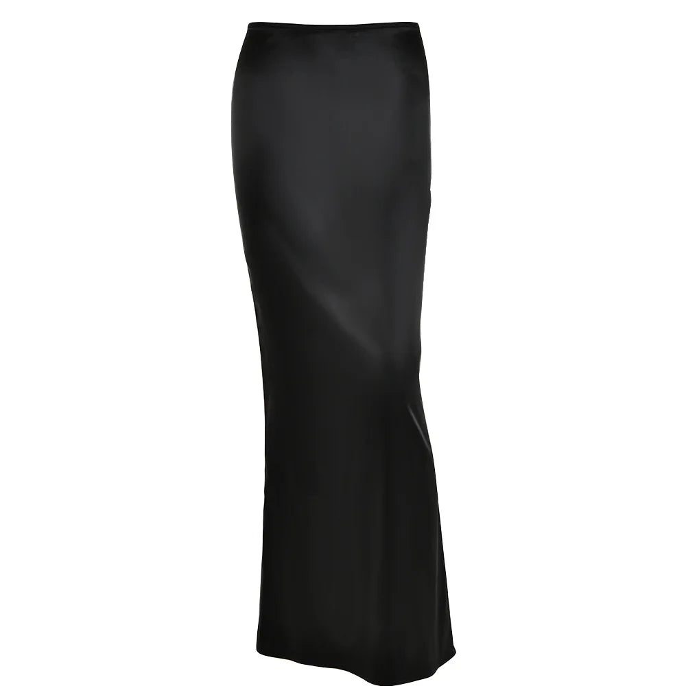 Versatile Satin Long Skirt for Autumn Parties & Events - Image 9