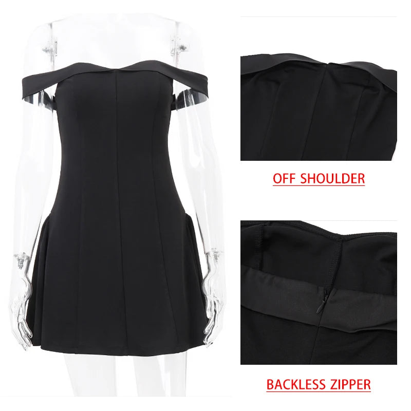 Elegant Off-Shoulder Bodycon Mini Dress for Women - Image 5