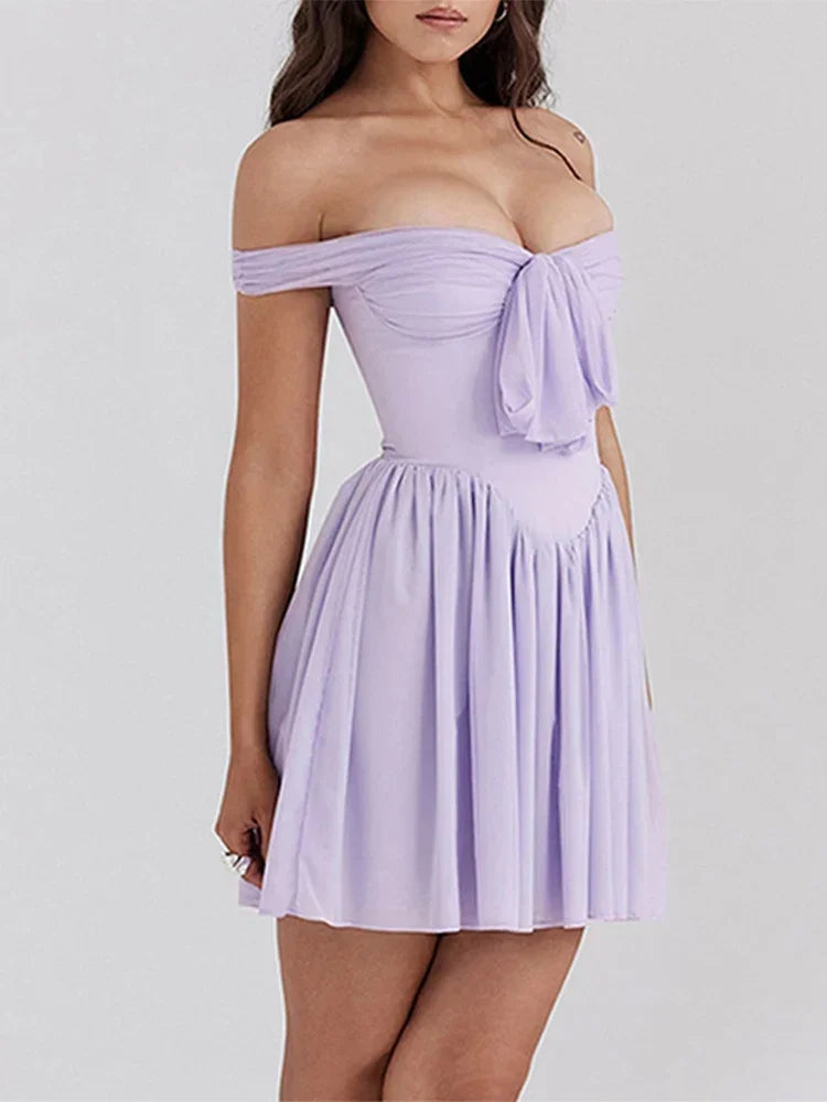 Sexy Deep V Neck Sleeveless Ruffle Mini Dress - Image 4