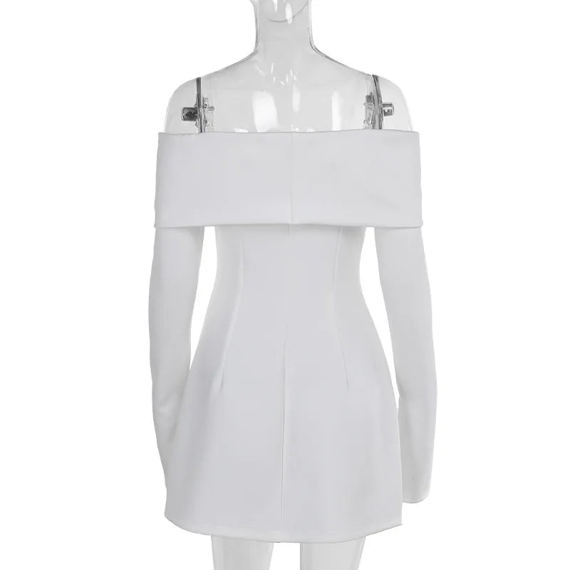 Elegant Long Sleeve Mini A-Line Dress for Parties - Image 6