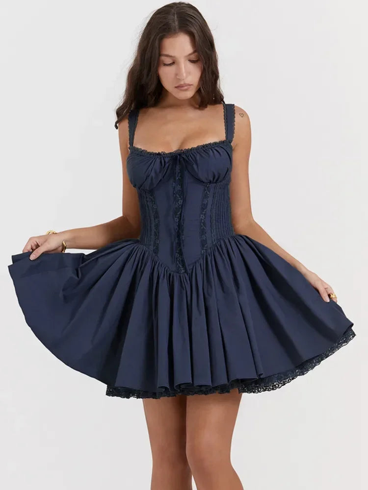 Elegant Backless Mini Dress - Sexy Spaghetti Strap A-Line - Image 6