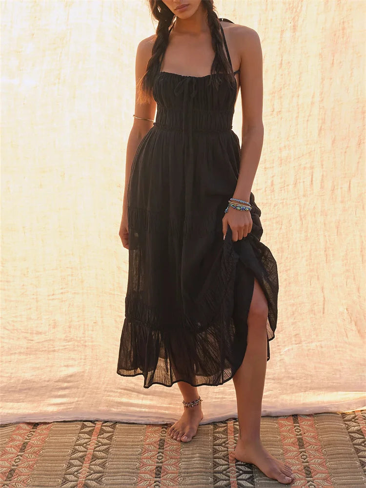 Women's Backless Cut Out Bodycon Summer Dress - Image 7