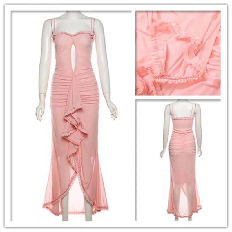 Elegant Backless Hollow Out Evening Dress for Women - Image 7