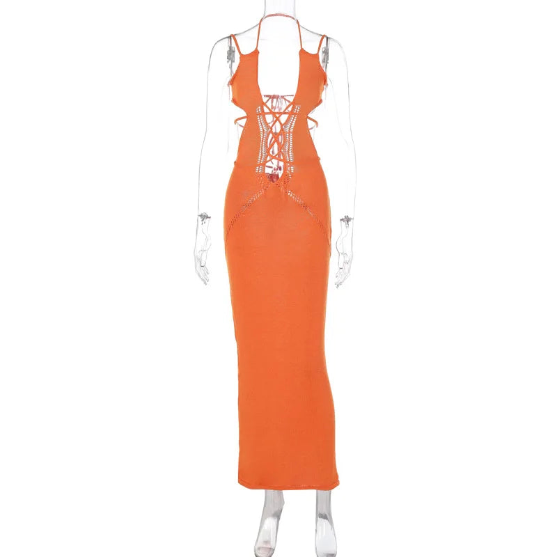 Elegant Backless Knitting Dress for Women - Summer Bodycon - Image 6