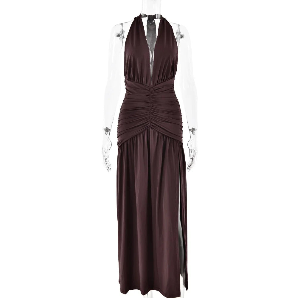 Elegant Deep V-Neck High Waist Party Dress - Image 9