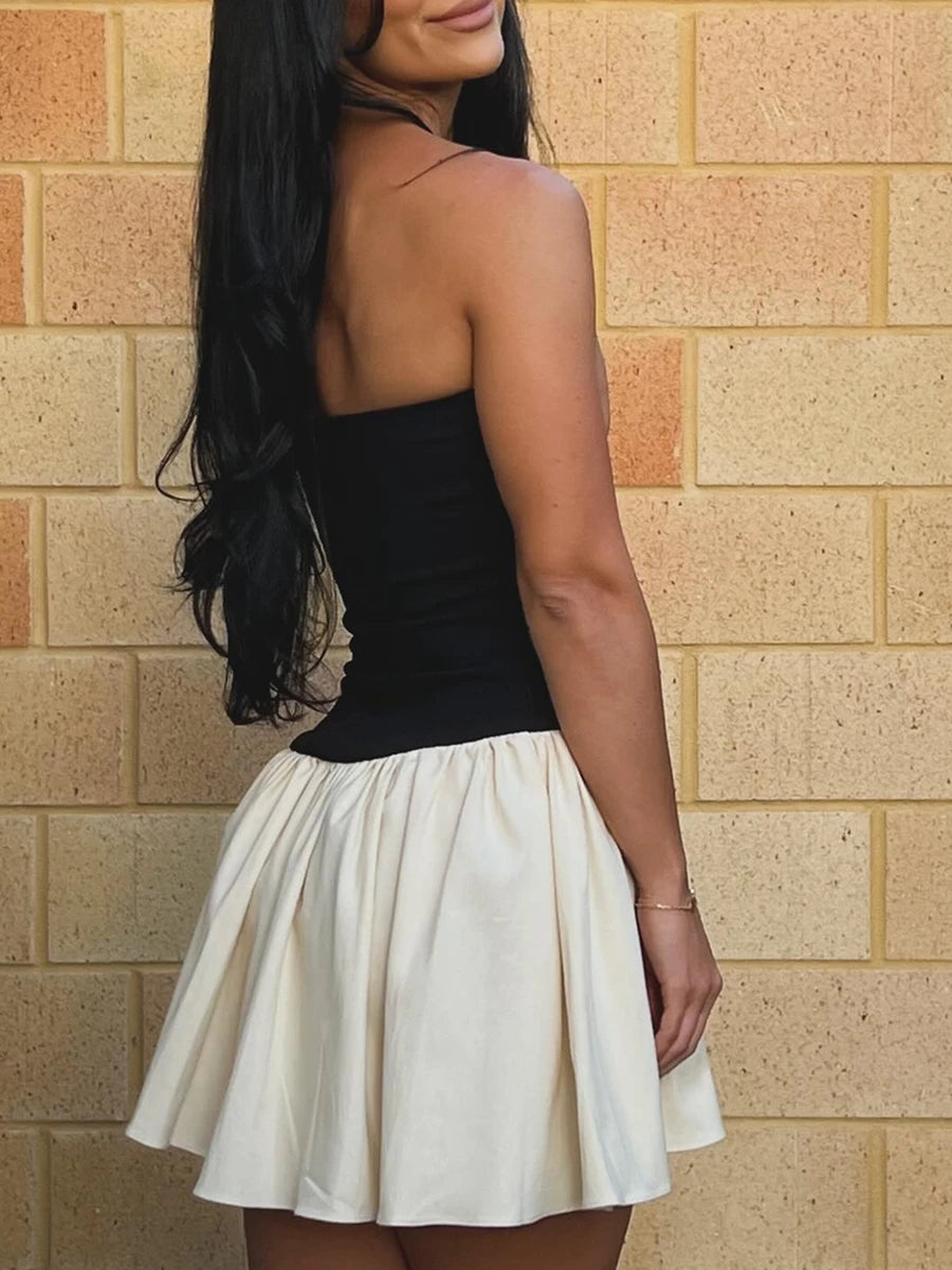 Elegant Strapless Bodycon Mini Dress with Bow Detail - Image 7