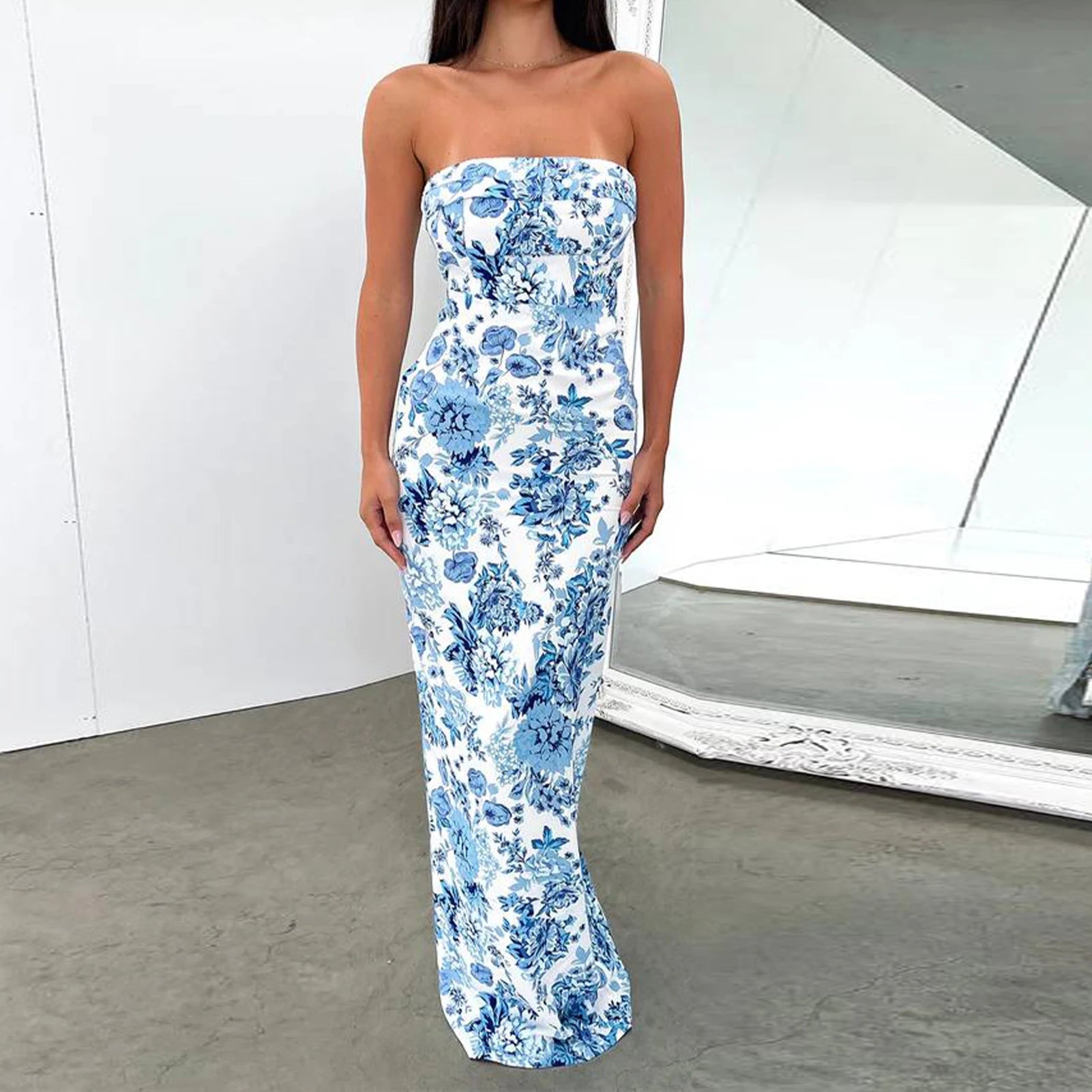 Off-Shoulder Maxi Tube Top Dress for Vacation Vibes