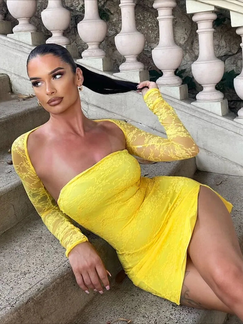 Sexy Lace Strapless 2-Piece Backless Party Dress Set - Image 3