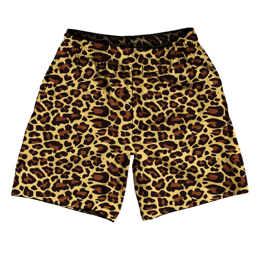 Image of Cheetah Print Athletic Running Fitness Exercise Shorts 7