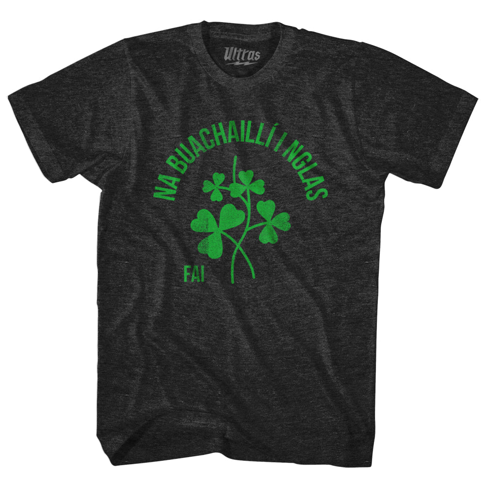 Image of Ireland Soccer Clover Na Buachailli I Nglas Adult Tri-Blend T-shirt