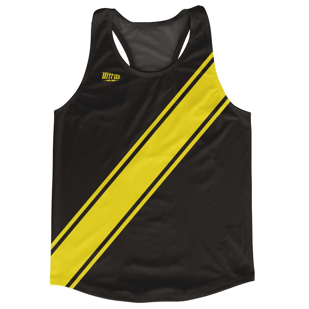 Black \u0026 Yellow Sash Running Tank Top 