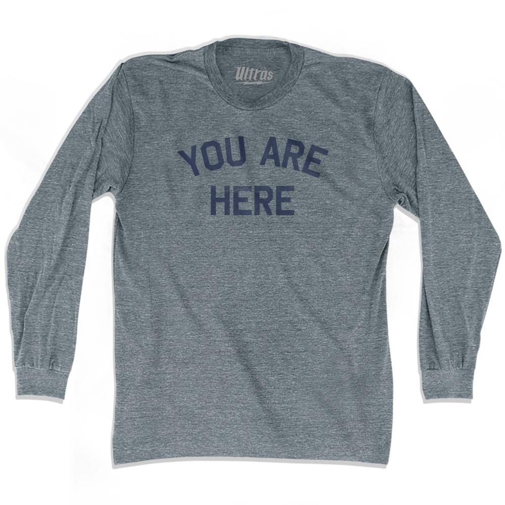 You Are Here Adult Tri-Blend Long Sleeve T-Shirt
