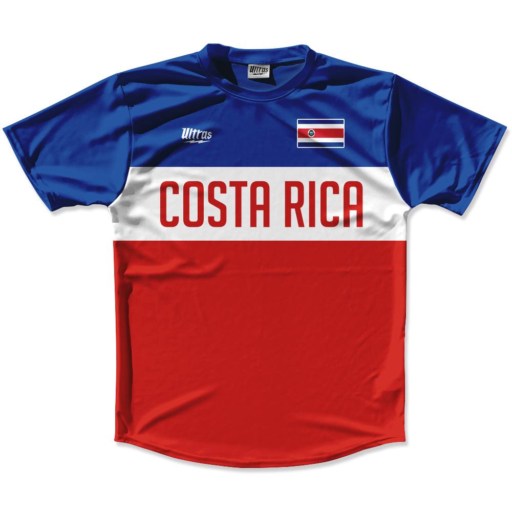 Image of Ultras Costa Rica Flag Finish Line Running Cross Country Track Shirt Made In USA