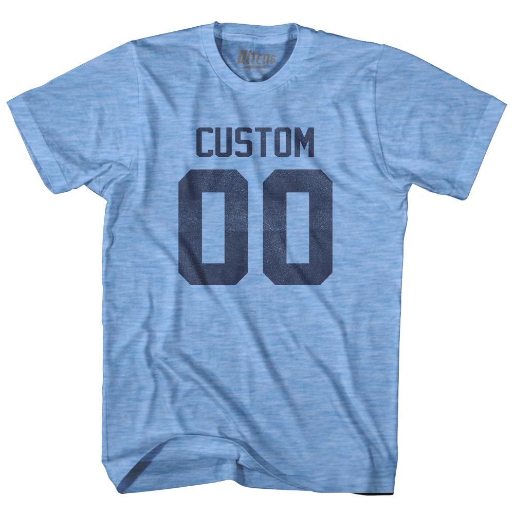 Image of Custom Name and Number Adult Tri-Blend Jersey T-shirt