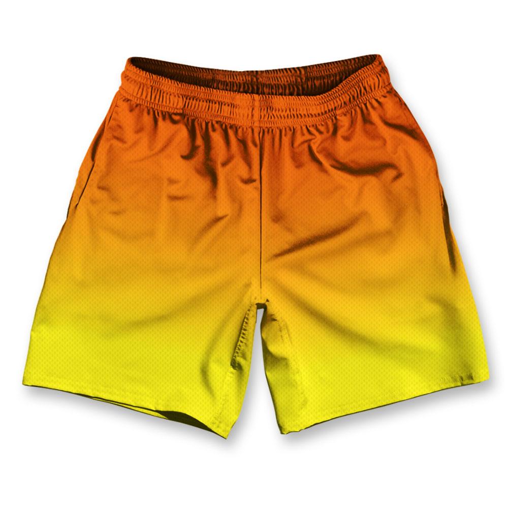 Sunset Ombres Athletic Running Fitness Exercise Shorts 7