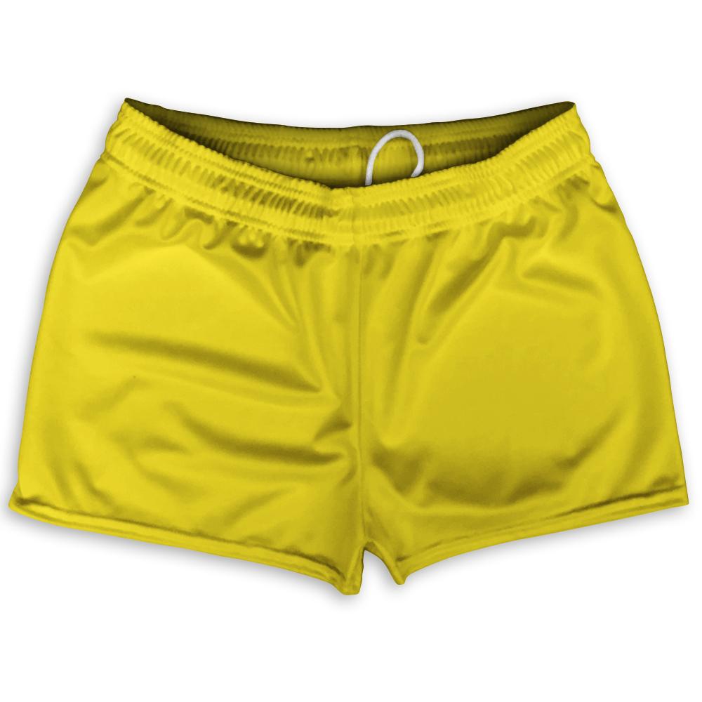 Yellow Shorty Short Gym Shorts 2.5