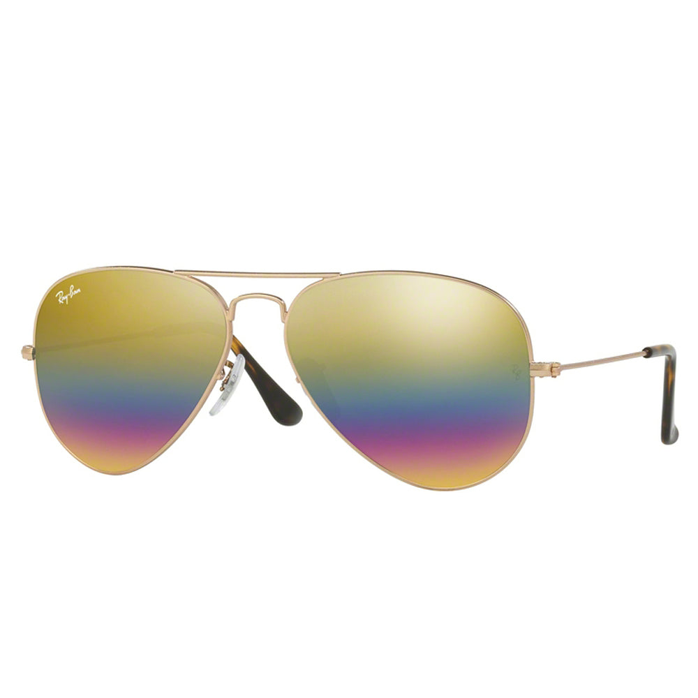 ray ban gold rainbow flash