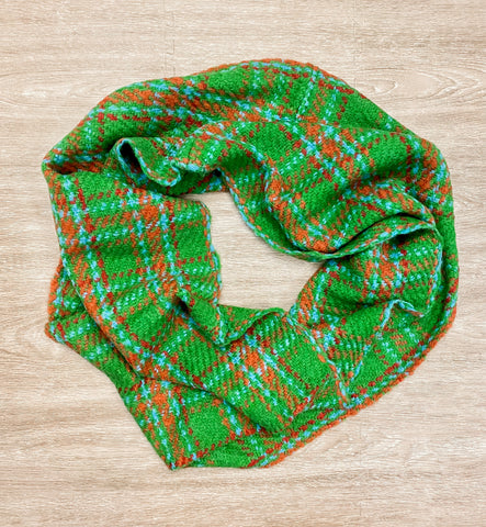 Rust/Mint/Yellow Woven Loom Infinity Scarf – GiGi's Emporium