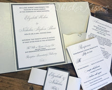 Silver Elegant Wedding Invitation - Deposit