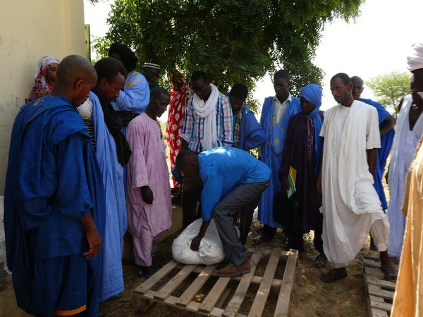 Training on how to store naturally harvested materials at the village of “Goudjiwol” 