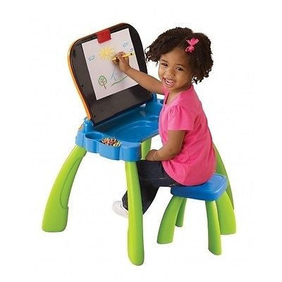 Kids Desk Activity Table Touch Learn Easel Chalkboard Chair