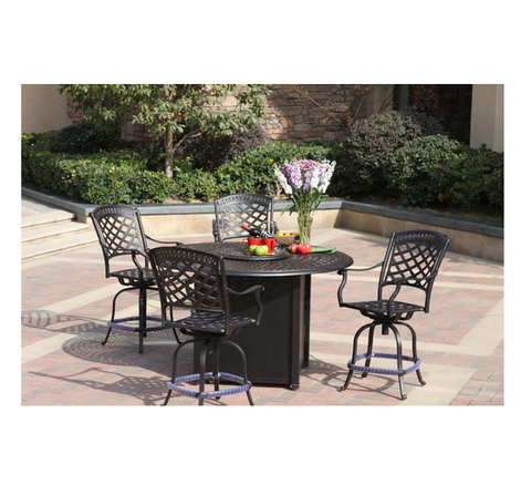 Fire Pit Table Set Patio Outdoor Deck Heater Backyard Furniture