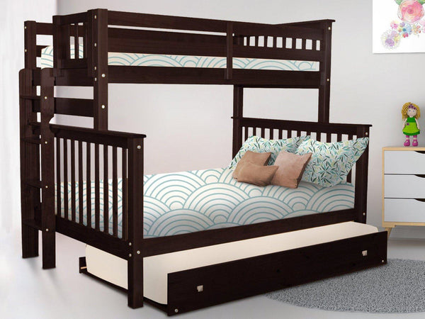 twin over full bunk bed with end ladder