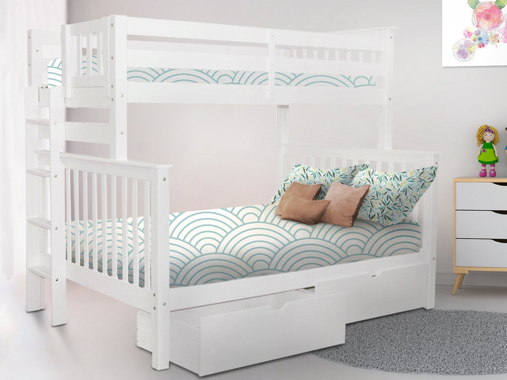 twin over full bunk bed with end ladder