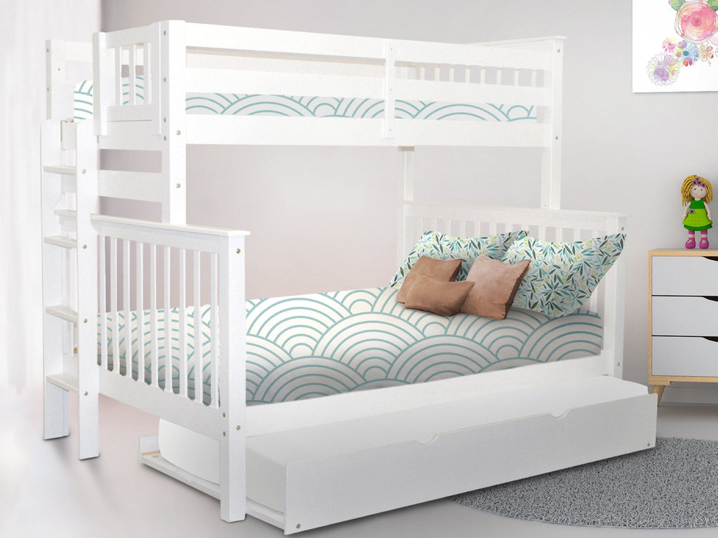 bunk bed with trundle white