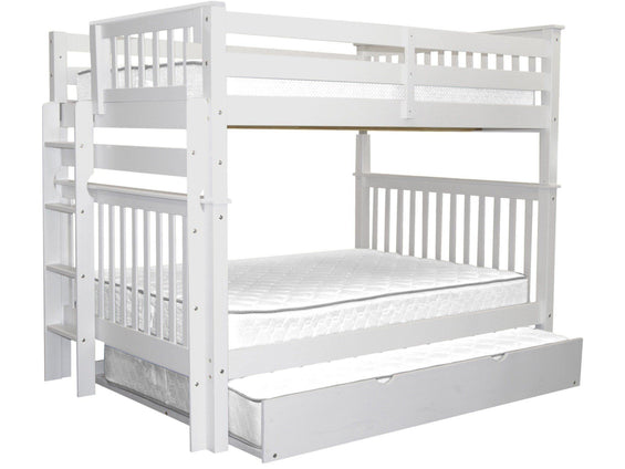 Bunk Beds Full Over Full End Ladder White 