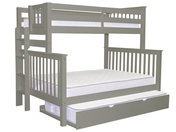 Bunk Beds Twin Full End Ladder Gray Twin Trundle 749 