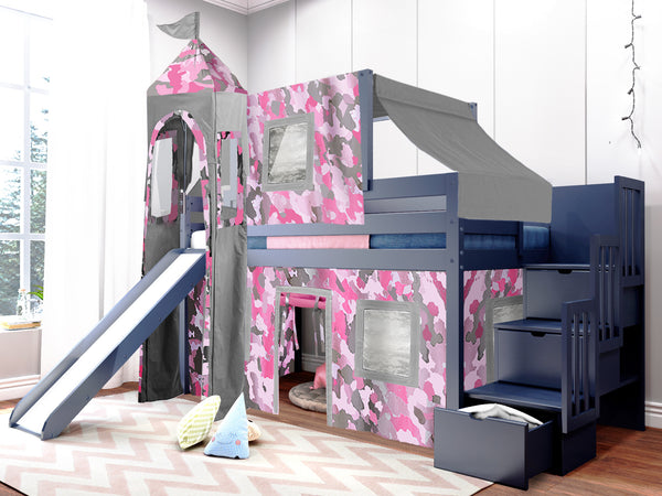 princess bunk beds with stairs