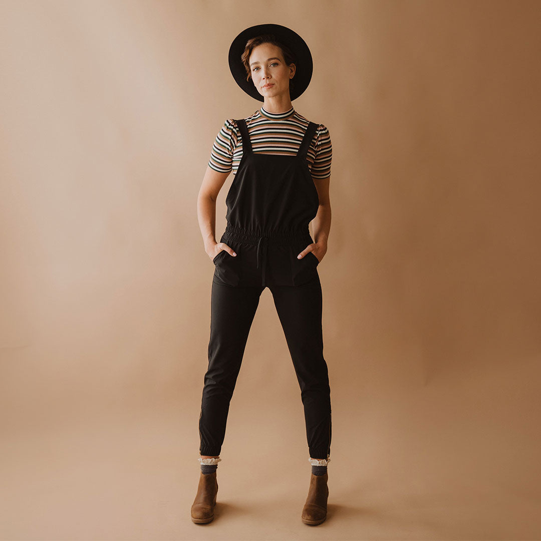 Black Classic Overall Jumpsuit - Albion