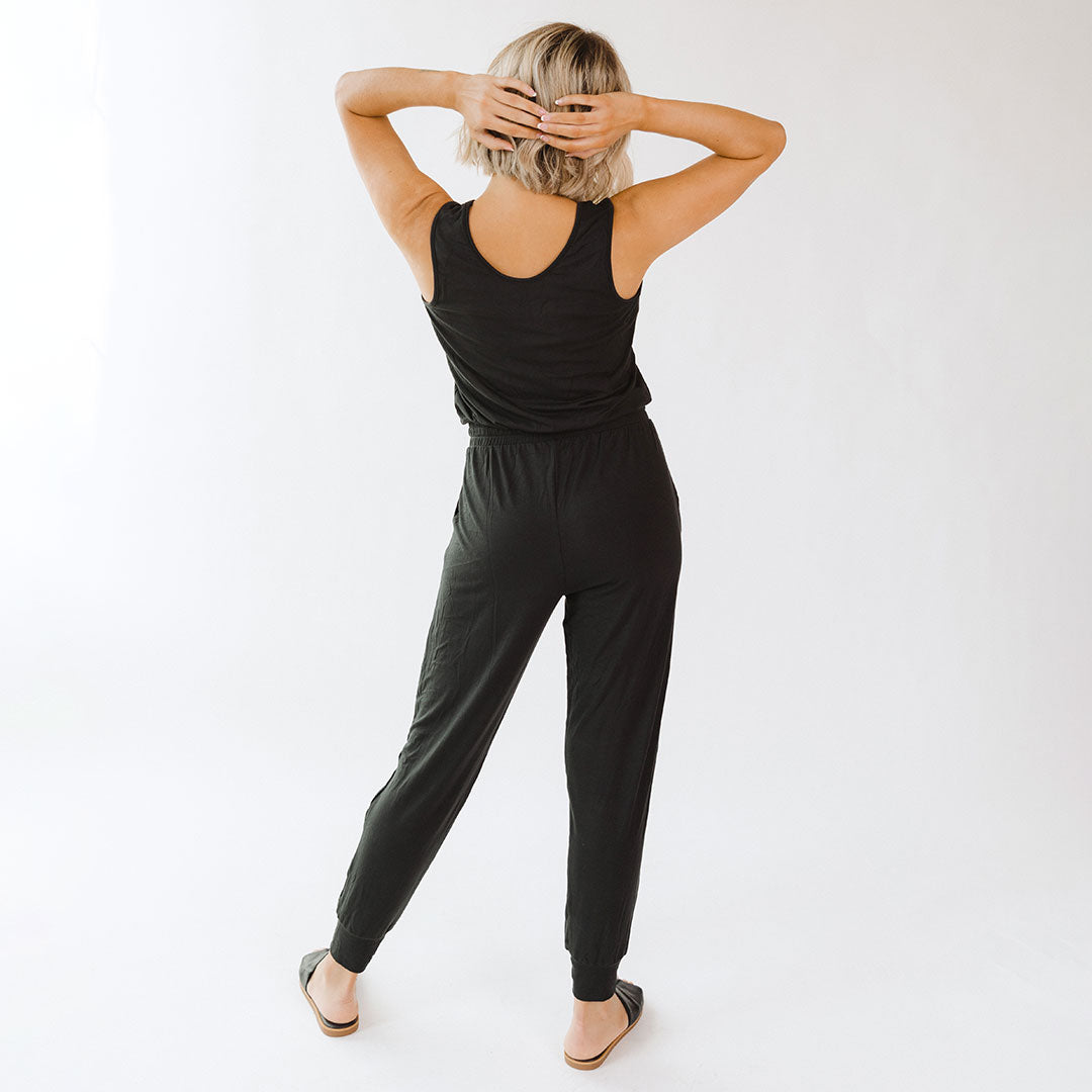 Serenity Tank Jumpsuit, Black