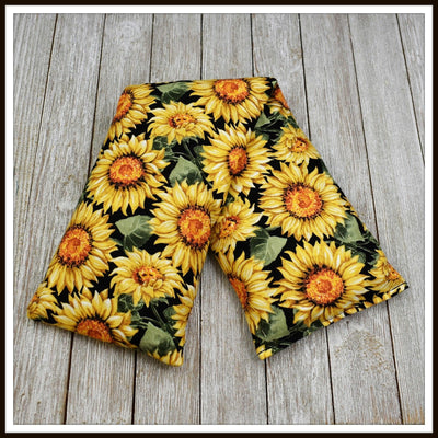 Cherry Pit Heating Pad - Large Harvest Sunflowers on Black - Get A Whiff @ Cherry Pit Crafts
