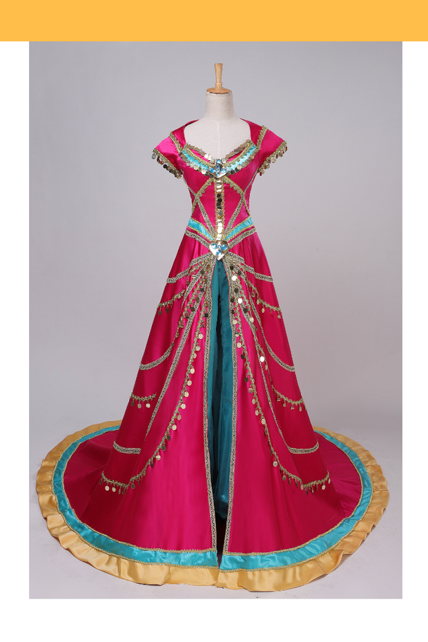 Princess Jasmine Formal Magenta Live Action Movie Cosplay Costume - Cosrea  Cosplay