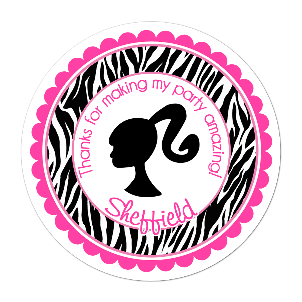 barbie logo sticker