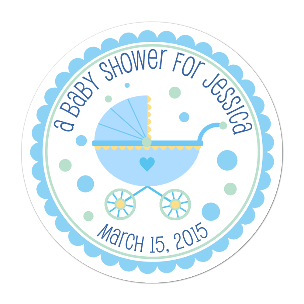 Baby Pram Baby Shower Sticker Inktropolis