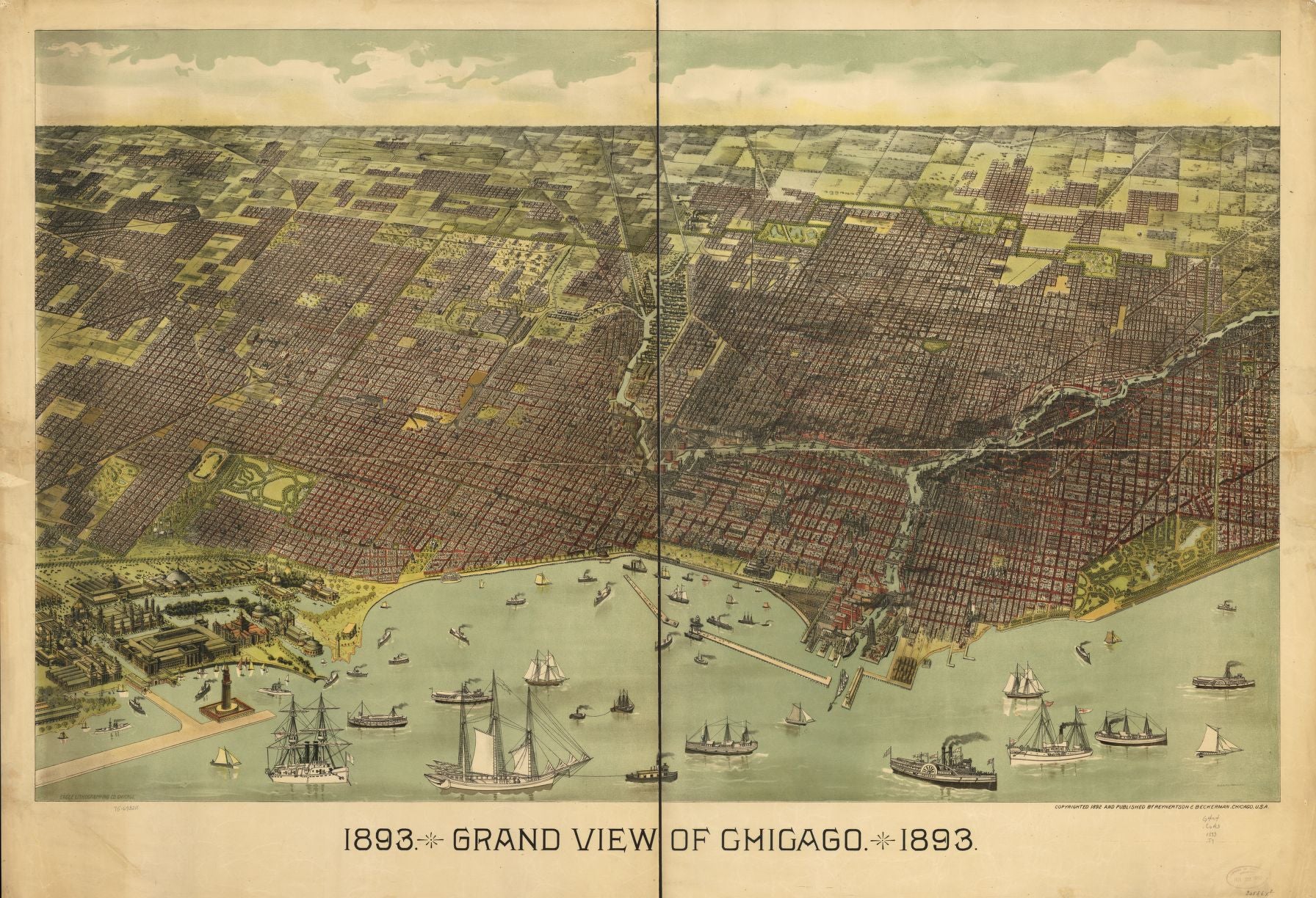 chicago vintage map