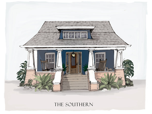 southern bungalow drawing